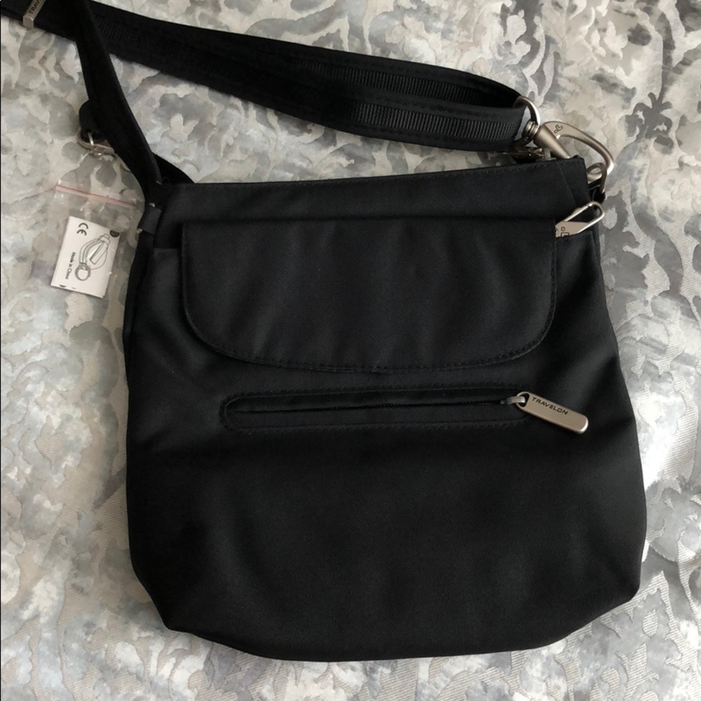 NWT Travelon Theft Proof Purse Black Adjustable